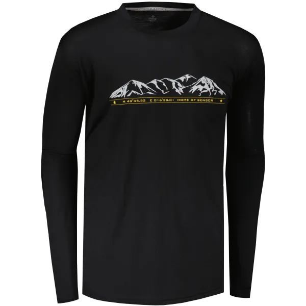  Muško termo rublje SENSOR MERINO ACTIVE PT MOUNTAINS dl. rukáv 15200015-00 CRNA 