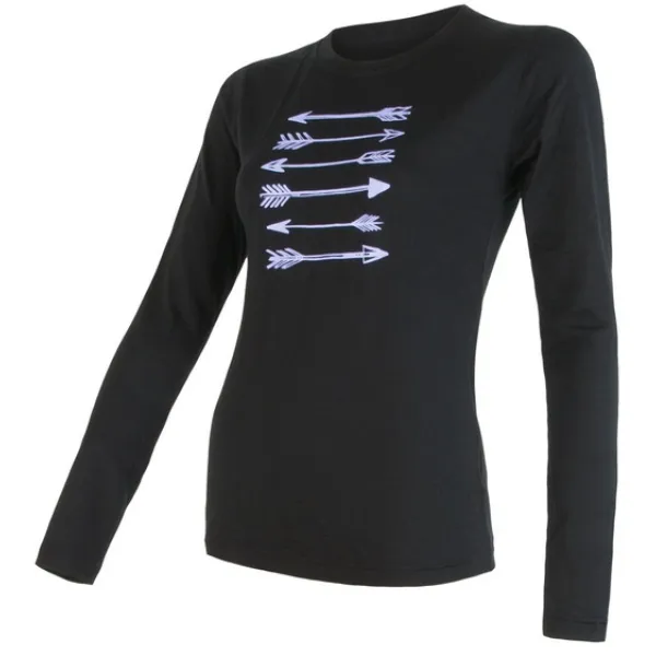  Žensko termo rublje SENSOR MERINO ACTIVE PT ARROWS dl. rukáv 17100056-00 CRNA 
