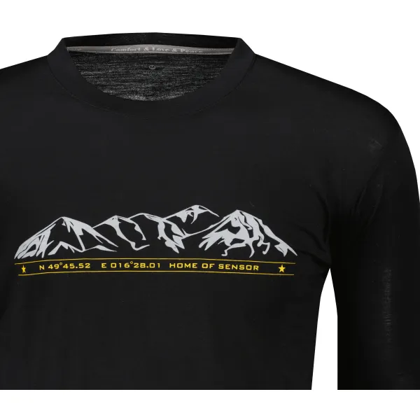  Muško termo rublje SENSOR MERINO ACTIVE PT MOUNTAINS dl. rukáv 15200015-00 CRNA 
