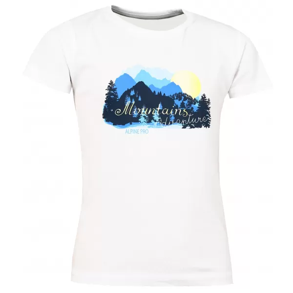  Kratka -sleeved t -majica ALPINE PRO ANANO KTSL099 BIJELA 