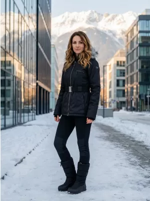 Ženska zimska jakna ALPINE PRO DOSOJINA LJCK202 CRNI
