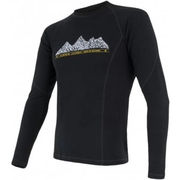  Muška termo majica dugih rukava SENSOR MERINO DF ADVENTURE 17200032 CRNA 