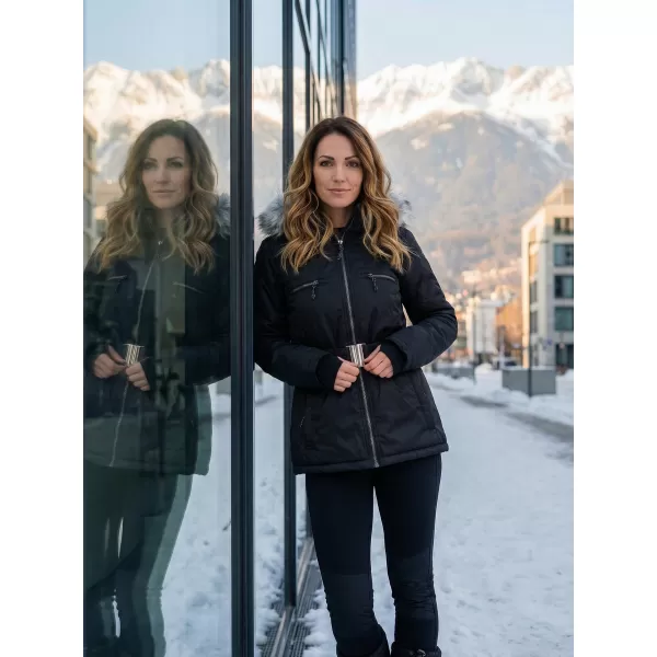  Ženska zimska jakna ALPINE PRO DOSOJINA LJCK202 CRNI 