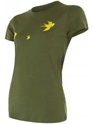 Ženska termo majica kratkih rukava SENSOR MERINO ACTIVE PT SWALLOW 17200028 SAFARI