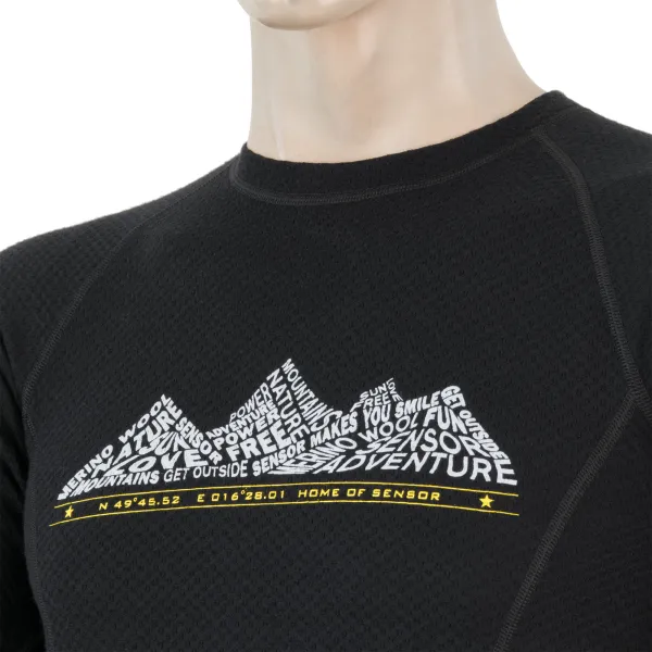  Muška termo majica dugih rukava SENSOR MERINO DF ADVENTURE 17200032 CRNA 