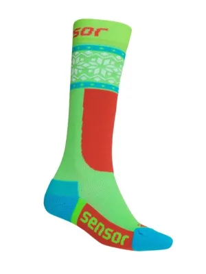 Dječje skijaške dokoljenke SENSOR THERMOSNOW NORWAY 18200065 ZELENA/BIJELA