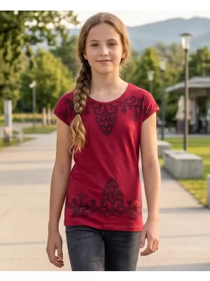Djevojčica majice s kratkim rukavima SAM 73 GT 525 CRVENI