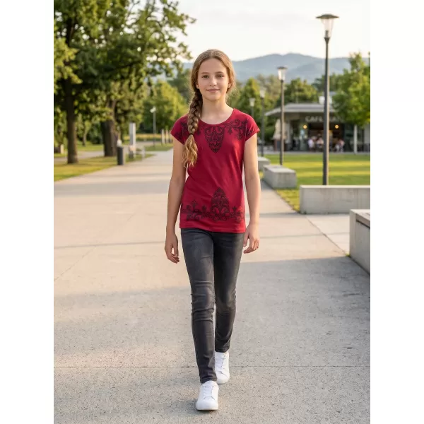  Djevojčica majice s kratkim rukavima SAM 73 GT 525 CRVENI 