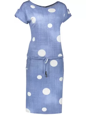 Ženska haljina numeco a203 bijela polka numuco1