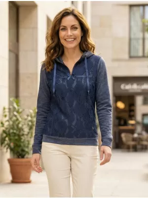 Ženski sweatshirt KIXMI INDEA TAMNO PLAVA