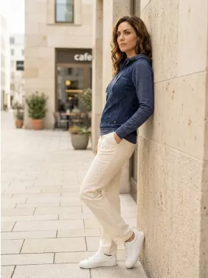 Ženski sweatshirt KIXMI INDEA TAMNO PLAVA