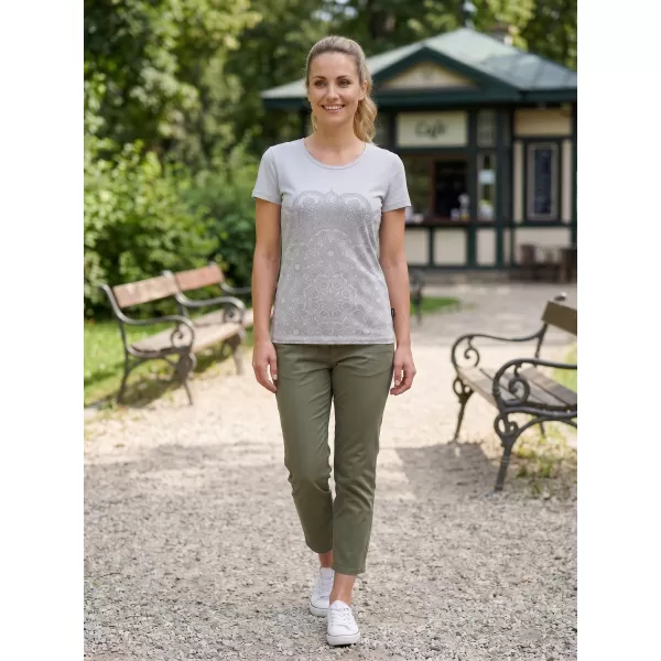  Ženska majica s kratkim rukavima SAM 73 LTSP531 SVIJETLO SIVE BOJE 