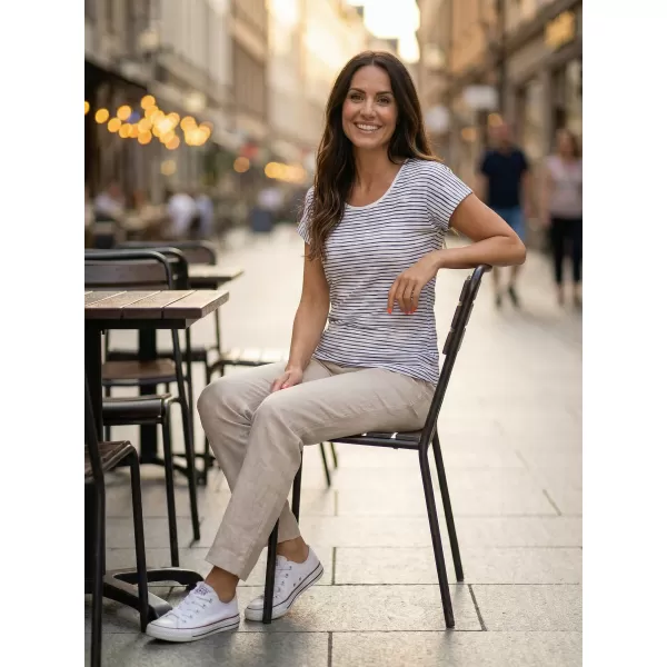  Ženska majica kratkih rukava ALTISPORT GOBNATA LTSR640 BIJELA 