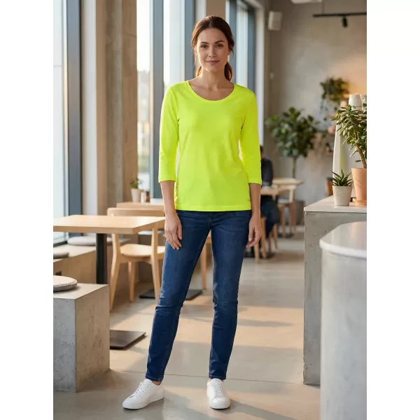  Ženska majica s 3/4 rukavima ALTISPORT MARAXA LTSR670 ŽUTA BOJA 