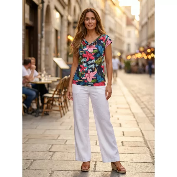  Ženska majica kratkih rukava KIXMI JACINTA TAMNO PLAVA 