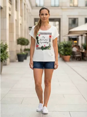 Ženska majica kratkih rukava KIXMI JENNY BIJELA
