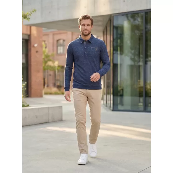  Muški sweatshirt KIXMI JASPER TAMNOPLAVI ODSJAJI 