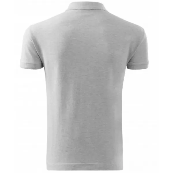  Muška majica s kragnom MALFINI COTTON 212 SVIJETLO SIVI ODSJAJI 