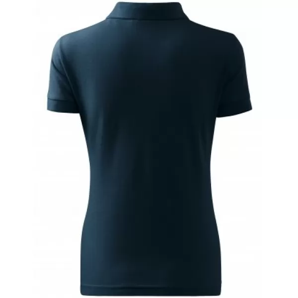  Ženska majica s kragnom MALFINI COTTON 213 TAMNOPLAVA 