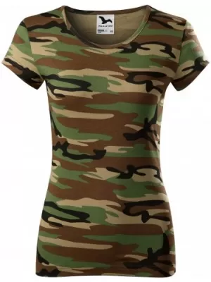 Ženska majica kratkih rukava MALFINI CAMO PURE 122 KAMUFLAŽNO SMEĐA
