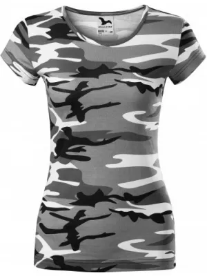 Ženska majica kratkih rukava MALFINI CAMO PURE 122 MASKIRNO SIVA