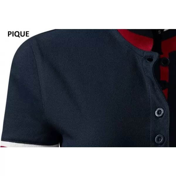  Ženska majica s kragnom MALFINI PREMIUM COLLAR UP 257 TAMNA MORNARICA 