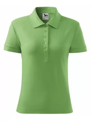 Ženska majica s kragnom MALFINI COTTON 213 TRAVA ZELENA