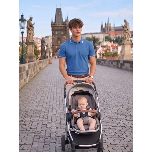  Muška majica s kragnom MALFINI URBAN 219 AZURNO PLAVA 