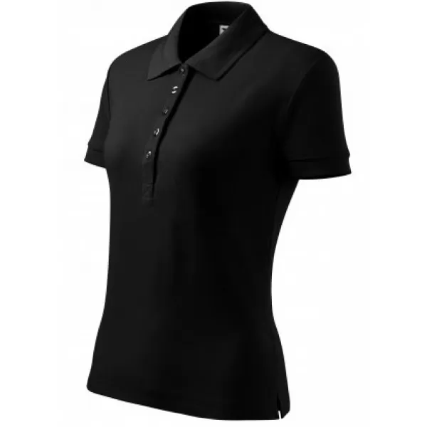  Ženska majica s kragnom MALFINI COTTON 213 CRNA 