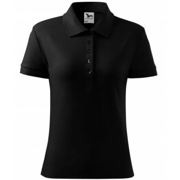 Ženska majica s kragnom MALFINI COTTON 213 CRNA 