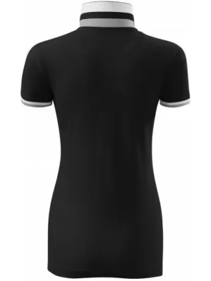 Ženska majica s kragnom MALFINI PREMIUM COLLAR UP 257 CRNA