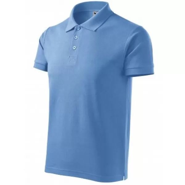  Muška majica s kragnom MALFINI COTTON 212 NEBESKO PLAVO 
