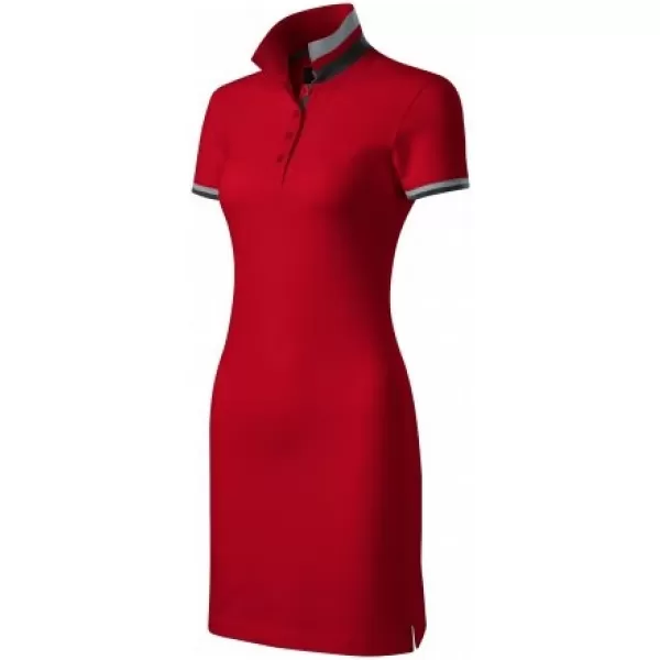  Ženska haljina sa kragnom MALFINI PREMIUM DRESS UP 271 CRVENA FORMULA 