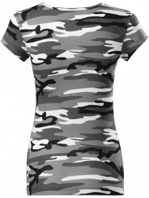 Ženska majica kratkih rukava MALFINI CAMO PURE 122 MASKIRNO SIVA