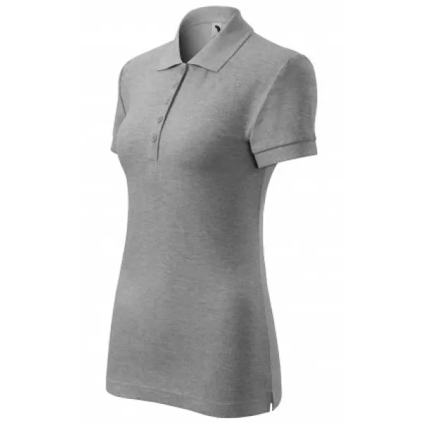  Ženska majica s kragnom MALFINI COTTON 213 TAMNO SIVI ODSJAJI 
