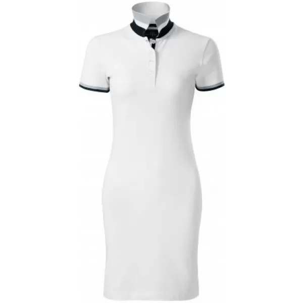  Ženska haljina sa kragnom MALFINI PREMIUM DRESS UP 271 BIJELA 