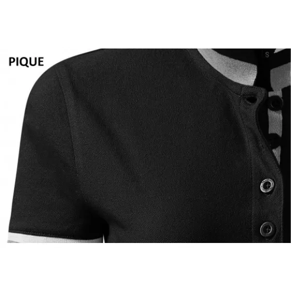  Ženska majica s kragnom MALFINI PREMIUM COLLAR UP 257 CRNA 