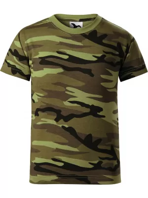Dječja majica MALFINI CAMOUFLAGE 149 KAMUFLAŽNO ZELENA