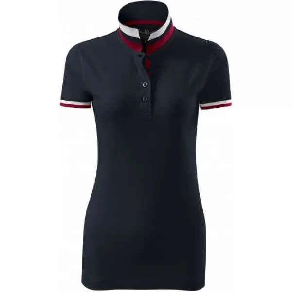  Ženska majica s kragnom MALFINI PREMIUM COLLAR UP 257 TAMNA MORNARICA 