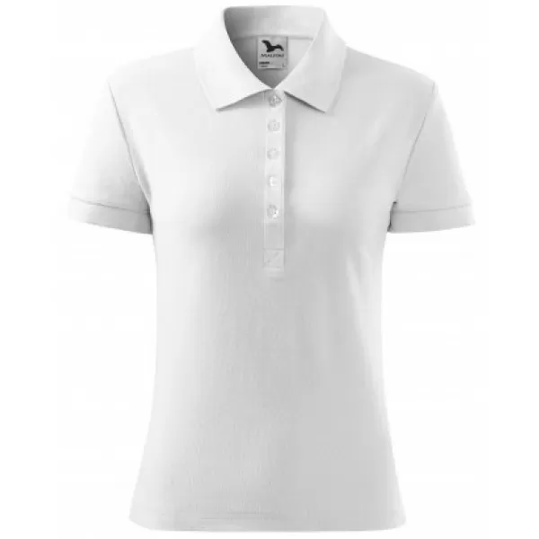  Ženska majica s kragnom MALFINI COTTON 213 BIJELA 