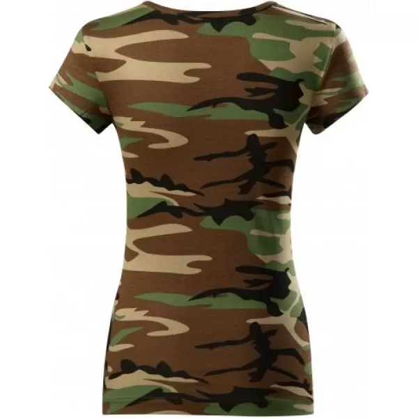  Ženska majica kratkih rukava MALFINI CAMO PURE 122 KAMUFLAŽNO SMEĐA 