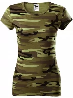 Ženska majica kratkih rukava MALFINI CAMO PURE 122 KAMUFLAŽNO ZELENA
