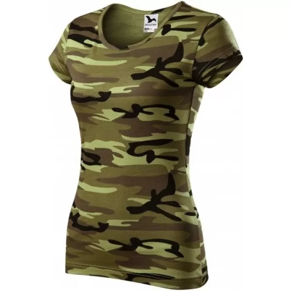  Ženska majica kratkih rukava MALFINI CAMO PURE 122 KAMUFLAŽNO ZELENA 