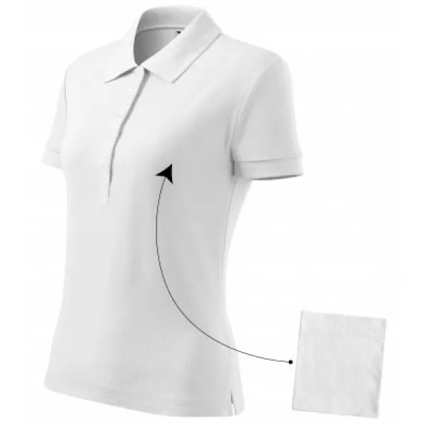  Ženska majica s kragnom MALFINI COTTON 213 BIJELA 