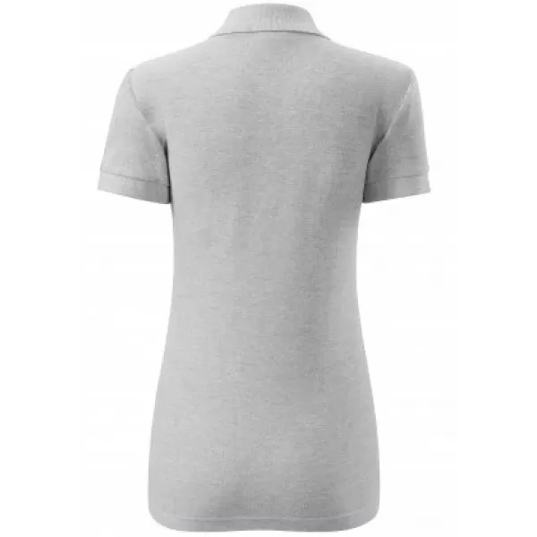  Ženska majica s kragnom MALFINI COTTON 213 SVIJETLO SIVI ODSJAJI 