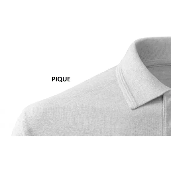  Muška majica s kragnom MALFINI COTTON 212 SVIJETLO SIVI ODSJAJI 