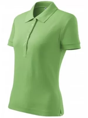 Ženska majica s kragnom MALFINI COTTON 213 TRAVA ZELENA