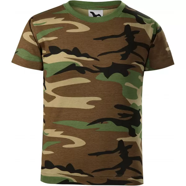  Dječja majica MALFINI CAMOUFLAGE 149 KAMUFLAŽNO SMEĐA 