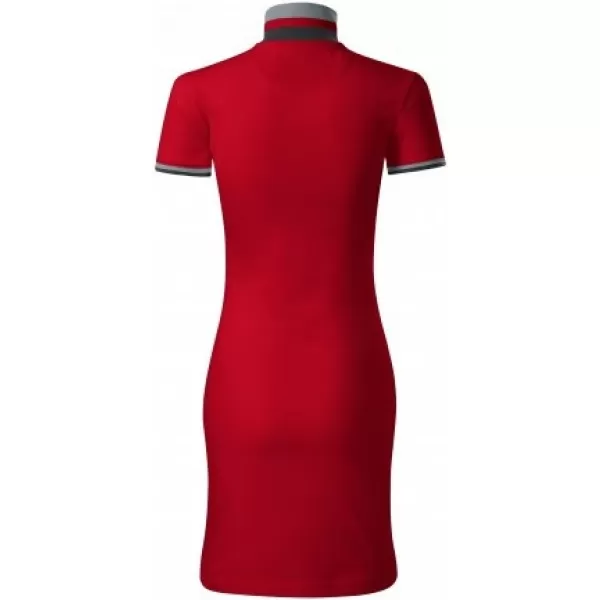 Ženska haljina sa kragnom MALFINI PREMIUM DRESS UP 271 CRVENA FORMULA 