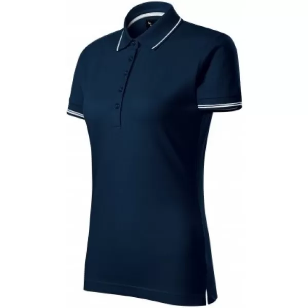  Ženska majica s kragnom MALFINI PREMIUM PERFECTION PLAIN 253 TAMNOPLAVA 